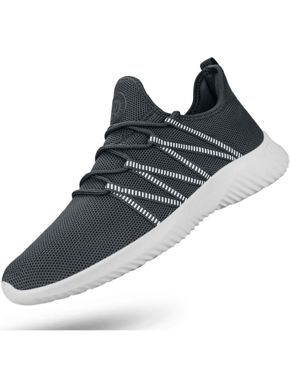 Men Dark Grey Breathable Lightweight Comfortable Fashion Slip On Running Sneaker